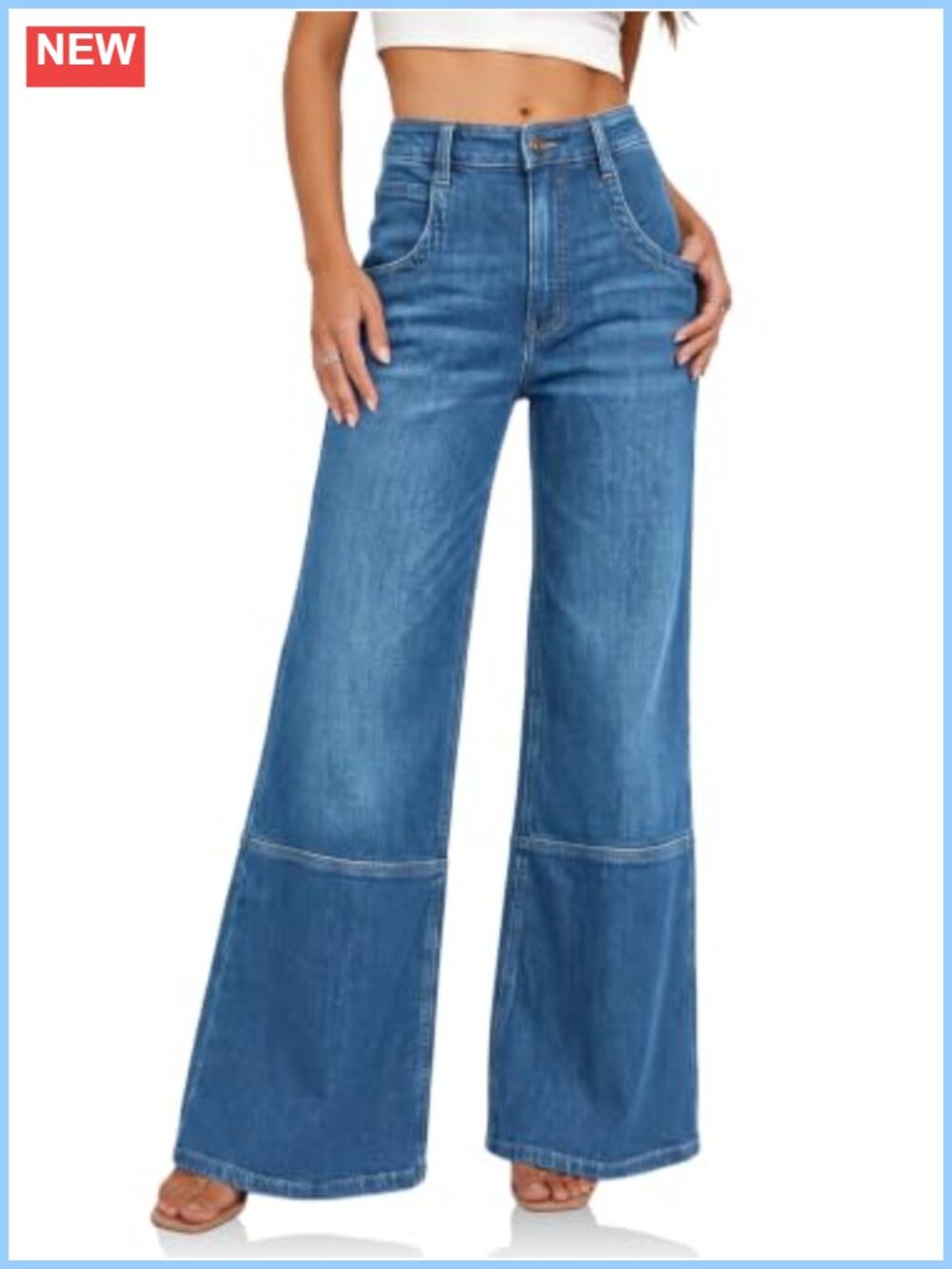 High Waisted Bell Bottom Jeans Flared Stretch Denim Pants
